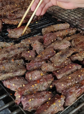 云南高原黄牛干巴烤熟牛肉干普洱磨黑炭烤牛干巴麻辣/椒盐味/80克