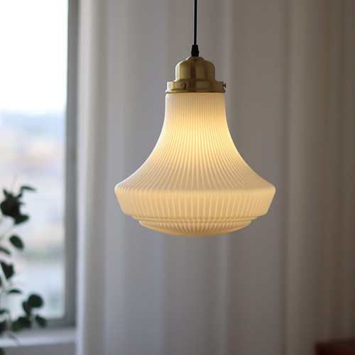 玻璃餐厅全铜吊灯法式复古黄铜