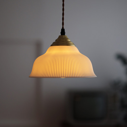 餐厅茶室陶瓷新中式禅意吊灯复古