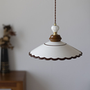 中古风手绘陶瓷吊灯法式 复古奶油风餐厅床头玄关吧台书房茶室灯具