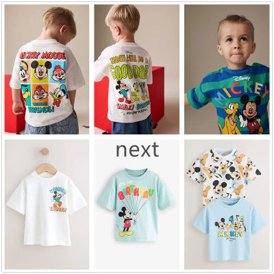 Next英国童装正品26春夏男童宝宝蓝色米奇micky mouse短袖T恤上衣