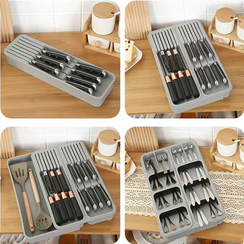 收纳盒餐具整理器刀架二合一