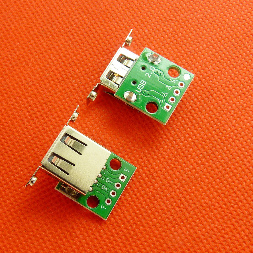 usb母座固定孔pcb板usb座已焊接usb数据线母座a母usb母头usb插座