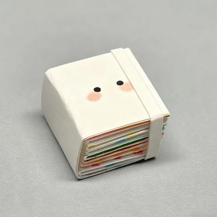 迷你の小幽灵换装豆豆手账本子小朋友diy学生便携口袋创意装饰本