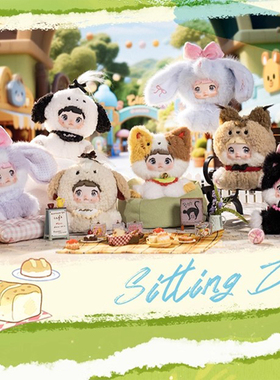 正版Nommi糯米儿-坐坐动物园系列TOPTOY毛绒盲盒桌面礼物摆件女生