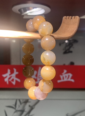 桂林鸡血玉荔枝冻上朗料16手串