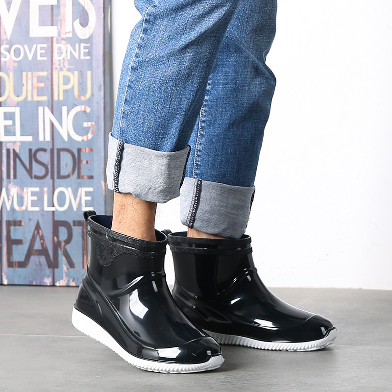 秋冬季男士雨鞋短筒防滑加绒水鞋低帮厨房工作鞋洗车平底时尚雨靴,流行男鞋,雨鞋,淘宝优惠券,粉丝福利购,淘宝优惠卷