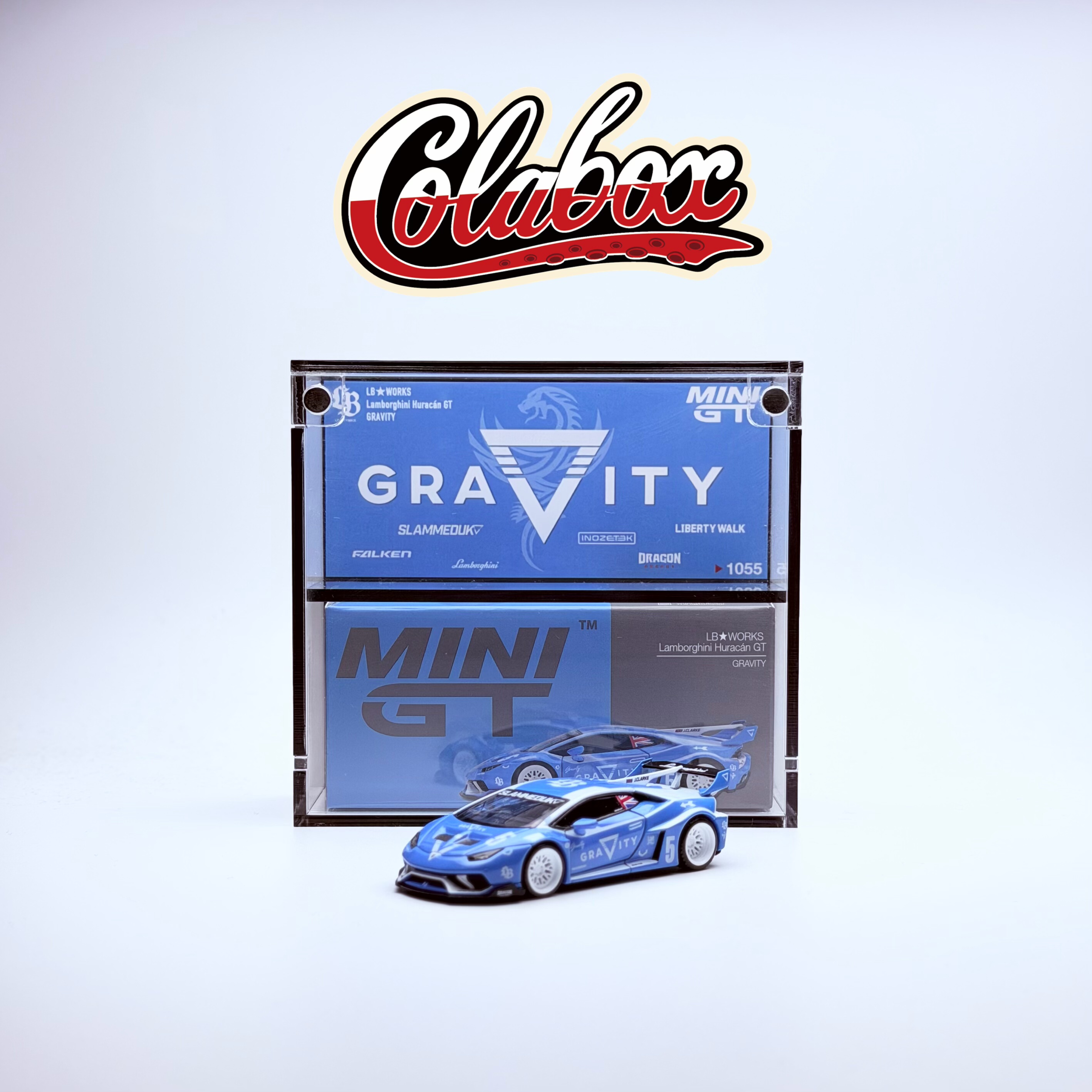 MINIGT 1055 LBWK兰博基尼GRAVIYT 1:64精品亚克力展示盒防尘盒