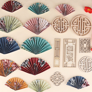 蛋糕裝 飾屏風(fēng)櫥窗扇子 飾插件老人爺爺奶奶巧克力模中式 祝壽蛋糕裝