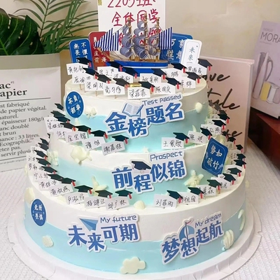 毕业季双层蛋糕可写博士帽插件