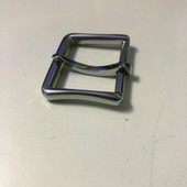 手工不锈钢复古高档皮带扣38mm男女款 经典 腰带扣一体切割口字针扣