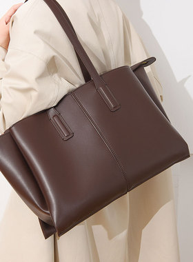 多分隔格层女士托特包通勤大容量高级感可放a4文件14寸电脑单肩背