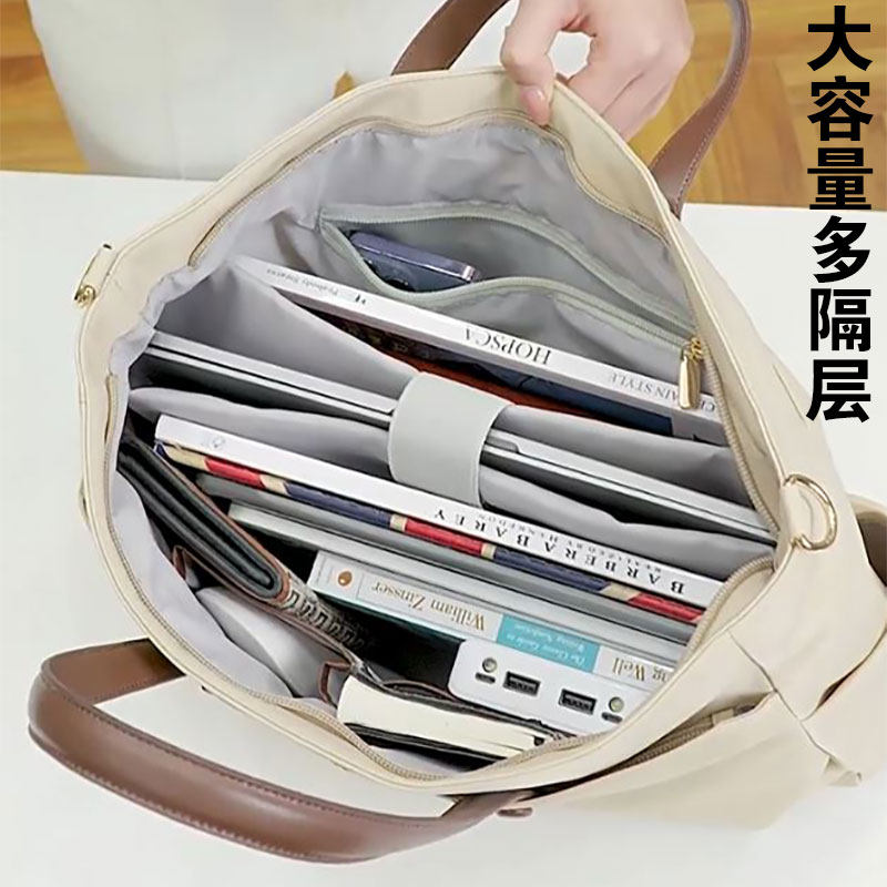 2026新款女士生商务手提公文包a4文件托特通勤14-16寸笔记本电脑袋高颜值级感多分隔层设计师