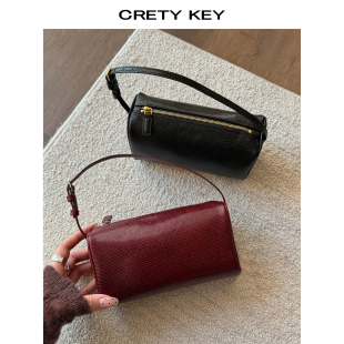 2026新款 头层牛皮笔筒包女里外全皮吐司包高级感手提单肩斜挎包包