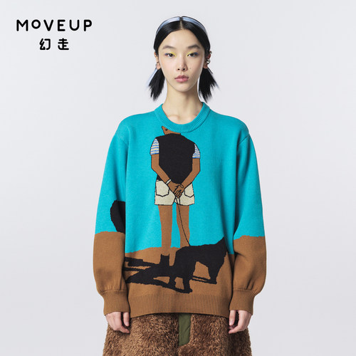 Moveup趣味商场短款毛衣