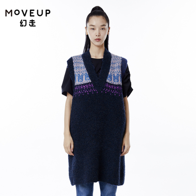 提花马夹Moveup冬季新款