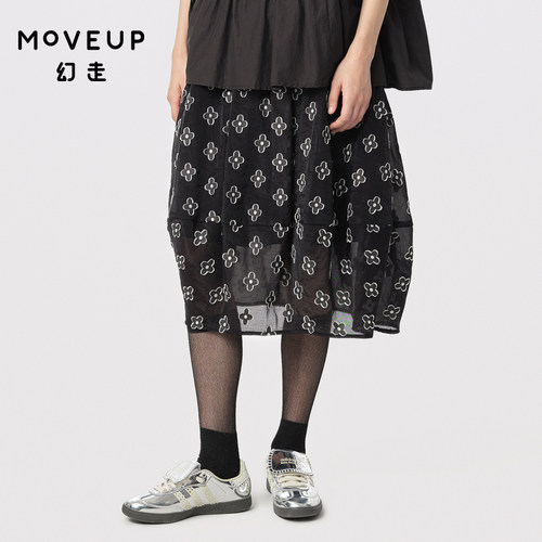 Moveup幻走设计师松紧腰立体毛须