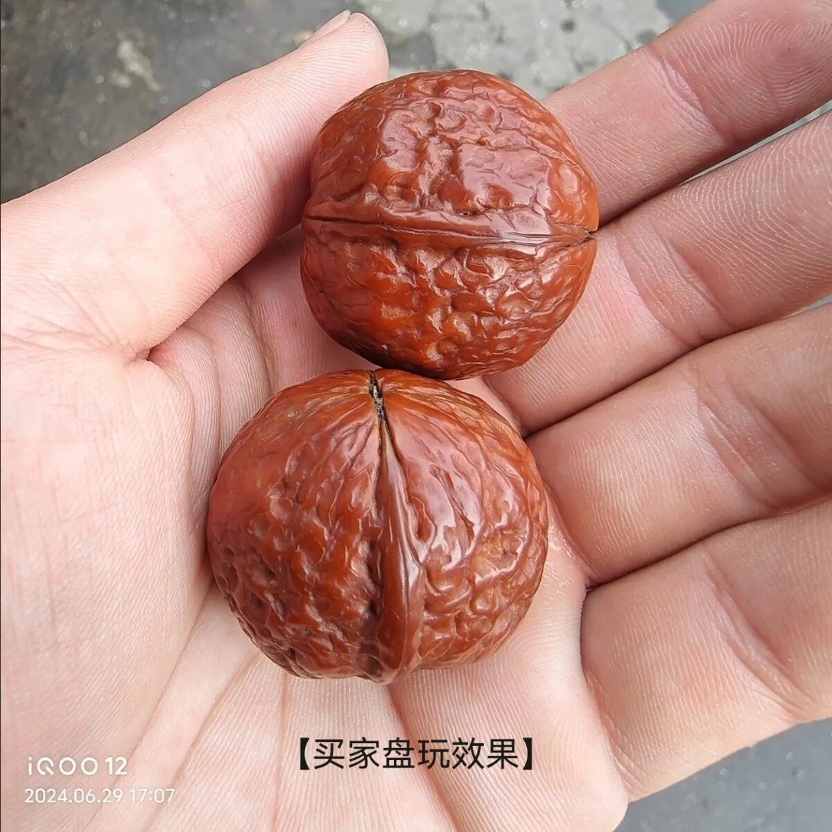 3.2云南野生蛇皮元宝铁核桃，小巧压手，皮质好油性大