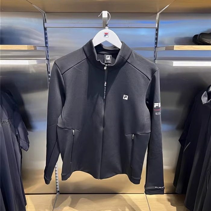 FILA斐乐2025冬季新款男子运动休闲加绒针织立领外套A61M541596,运动服/休闲服装,运动茄克/外套,淘宝优惠券,粉丝福利购,淘宝优惠卷