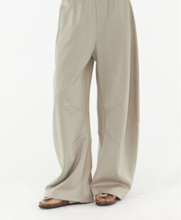 【FAEfreeandeasy】春秋女拼接弧形阔腿裤 松紧腰香蕉卫裤捡漏