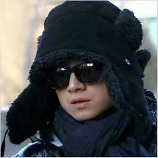 雷锋帽男冬季 加绒加厚棉帽子骑车护耳保暖东北大头围火车头帽文章