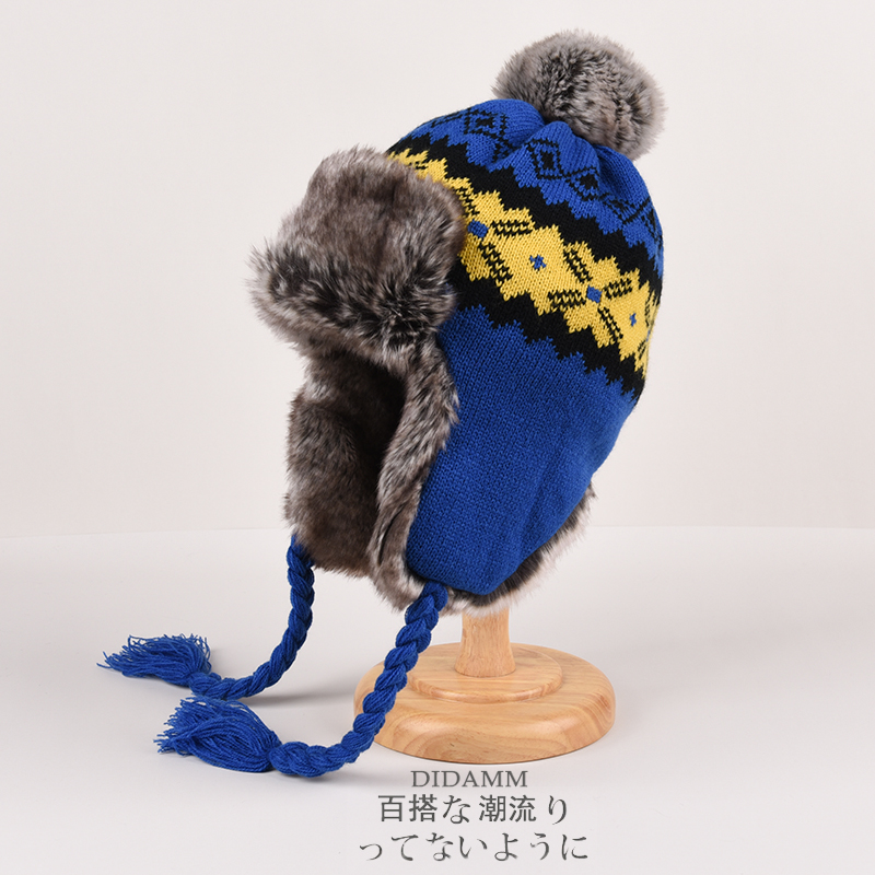 可爱护耳青年滑雪防寒加绒雷锋帽
