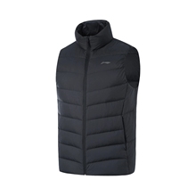 正品李宁羽绒服马甲男款爸爸2024秋冬季轻薄款立领保暖运动服外套