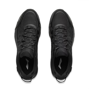 李宁运动鞋男款冬季加绒二棉鞋软底舒适黑色保暖户外休闲旅游鞋