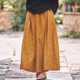 半裙女 超大摆宽松大码 超好穿 原创复古显瘦显腿长亚麻提花半身裙