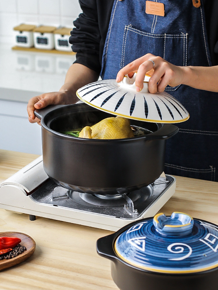 Kawashimaya Qinghe Japanese casserole soup stew pot Household gas ceramic high temperature gas stove casserole soup pot