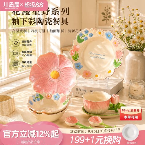 川岛屋可爱餐具礼盒搬家礼物女生