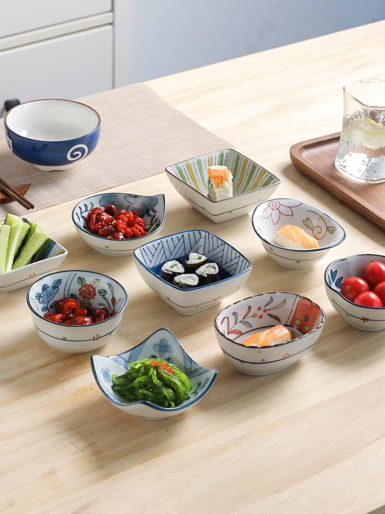 Kawashimaya creative ceramic small plate Flavor plate Seasoning dip seasoning sauce Soy sauce vinegar plate Small plate Small plate