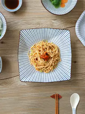 Kajima House Japanese characteristics ceramic cutlery Bowl plate plate household plate creative personality rice bowl soup bowl instant noodle bowl