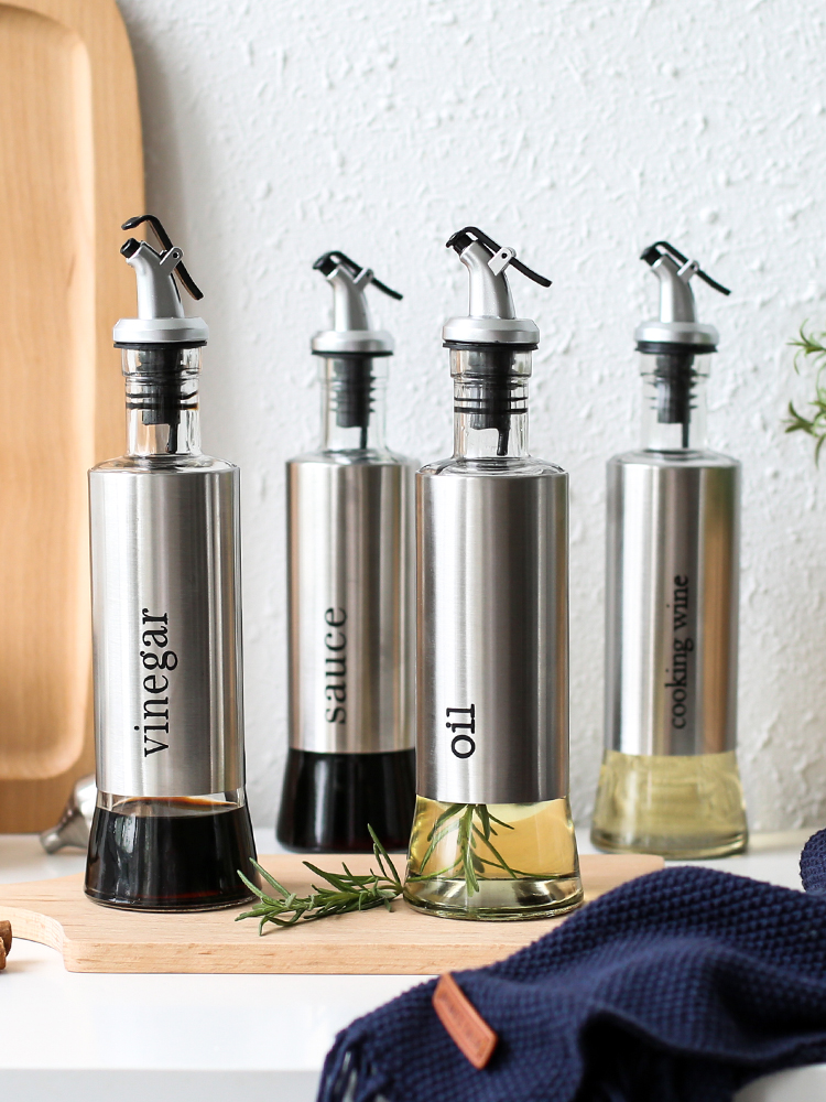 Kawashimaya kitchen oil pot set Household leak-proof soy sauce bottle Vinegar bottle seasoning bottle Seasoning bottle material wine oil bottle set