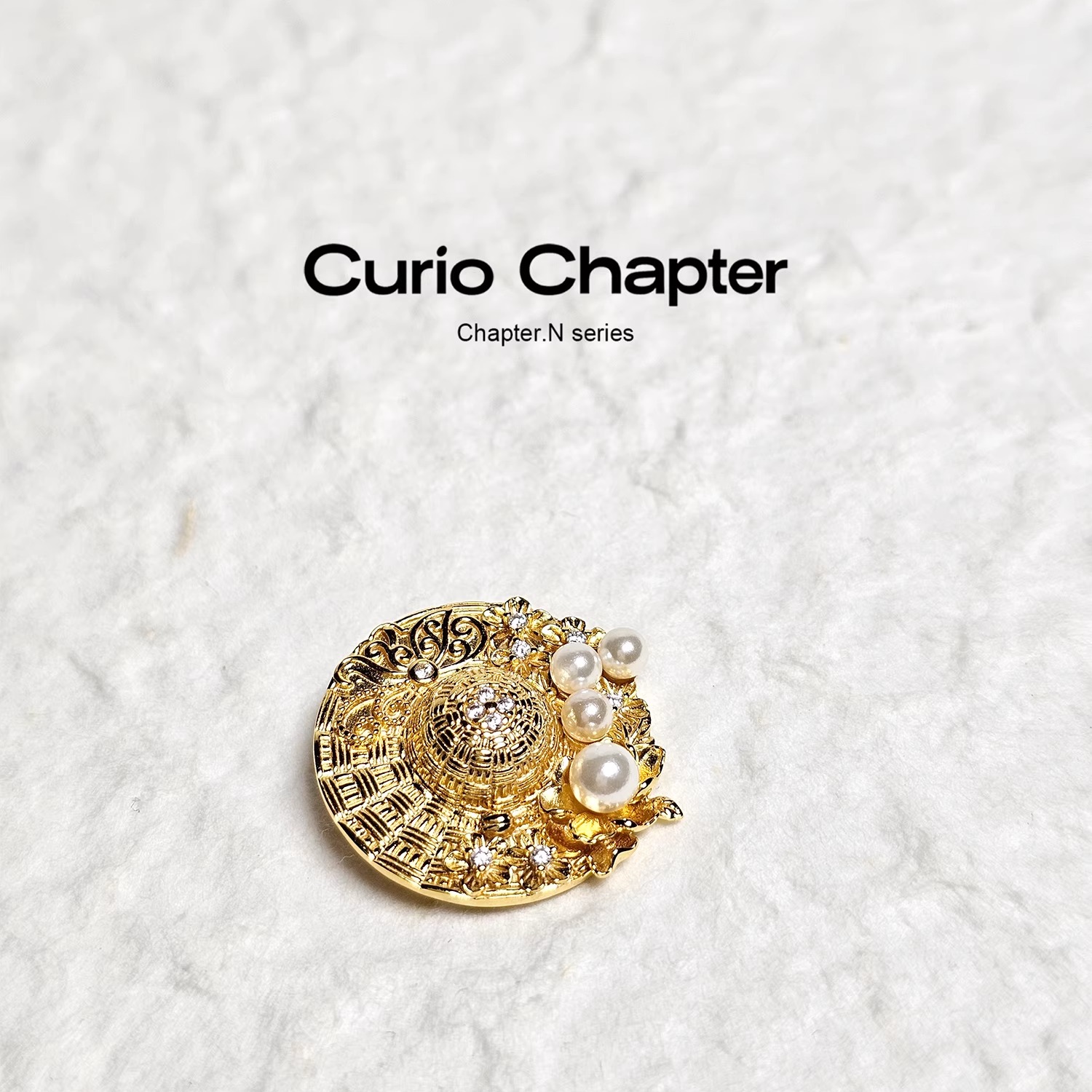 CurioChapter田园织梦草帽吊坠