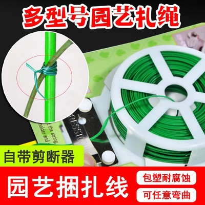 园艺捆扎线绑花扎带铁丝绑扎带捆绑带月季爬藤固定器植物卡扣架绳