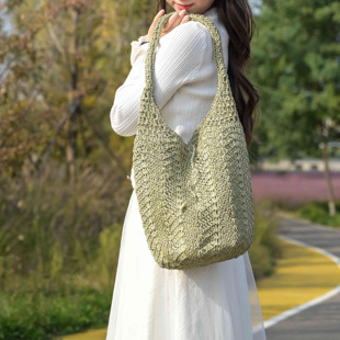 新品草编包大容量单肩包女海边度假沙滩编织包草编包