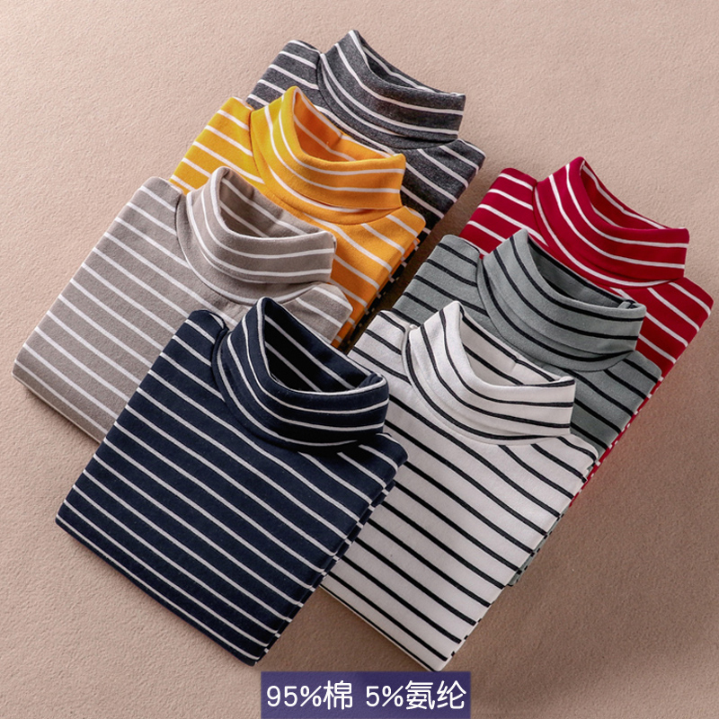 男女童打底衫春秋冬款条纹秋衣