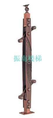 楼梯扶手 飘窗护栏 红古铜铝镁合金雕花立柱 永不生锈