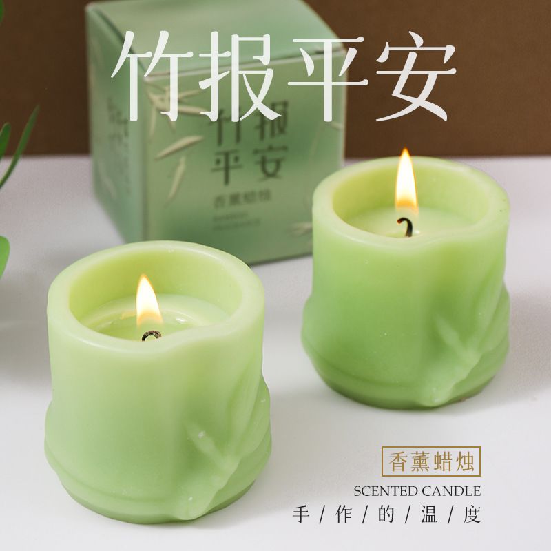 香薰蜡烛氛围感礼物创意香味竹子造型香氛蜡烛批发伴手礼物手作