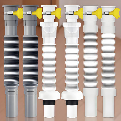 洗面盆通用伸缩下水管/送管夹