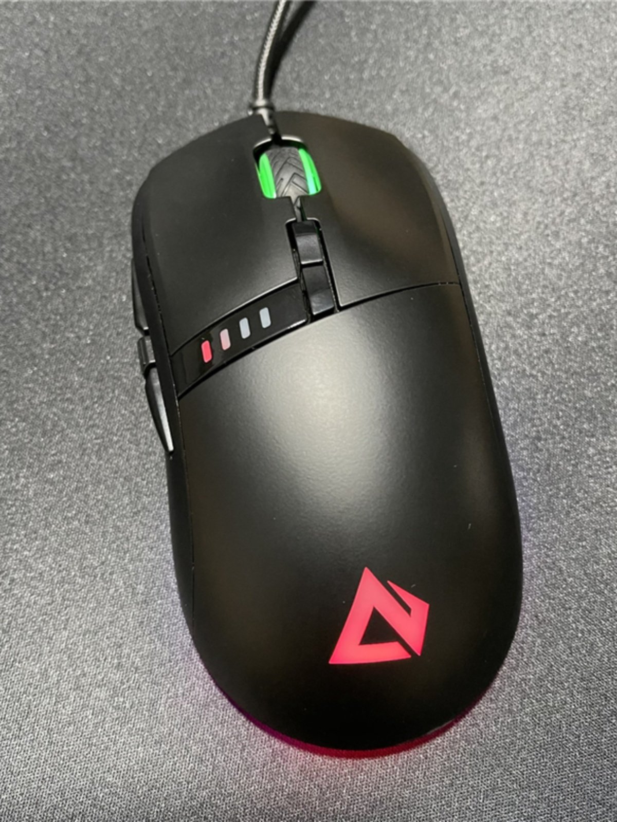 AUKEY F4 게임용 마우스 3325 칩 RGB 백라이트 유선 USB 소프트웨어 8 키 프로그래밍 가능 헛소리 왕