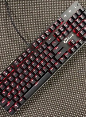 AKS104有线游戏机械键盘高特青轴黑轴茶轴红轴办公打字USB口艾酷