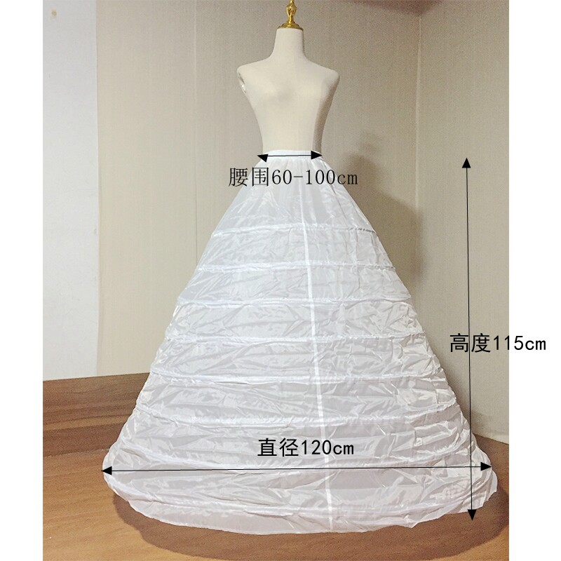 裙撑婚纱尾超蓬8刚鱼骨齐地可调节演出礼服撑裙加大婚礼新娘内衬