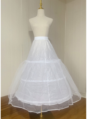 婚纱礼服内衬裙撑三钢圈婚纱礼服内衬裙超蓬舞会表演出服
