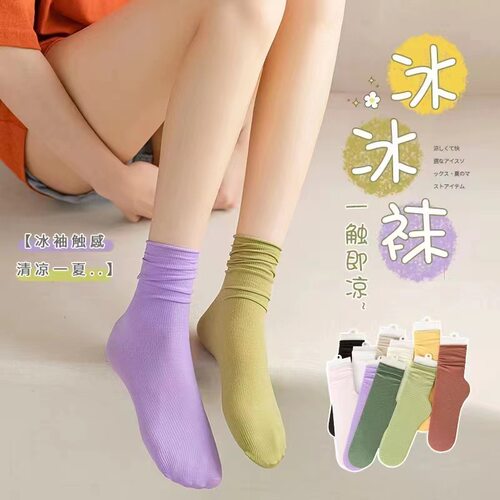 春夏薄款冰冰袜ins冰丝袜