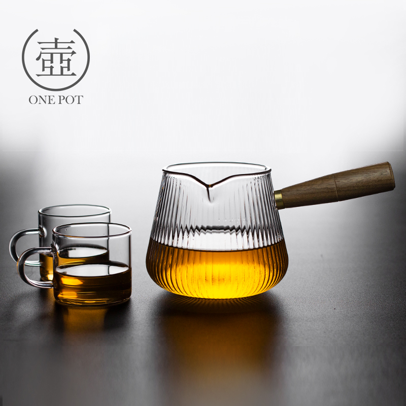 耐热玻璃公道杯茶分日式把加厚