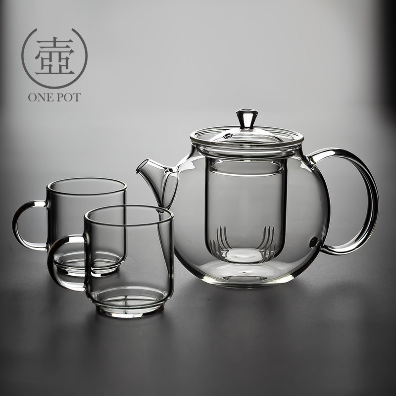 玻璃冲茶壶带过滤泡茶茶壶大容量耐高温加厚茶水分离泡水壶煮茶壶