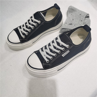 圆头休闲潮ins风百搭舒适透气 一脚蹬女平底学生鞋 2026韩版 帆布鞋