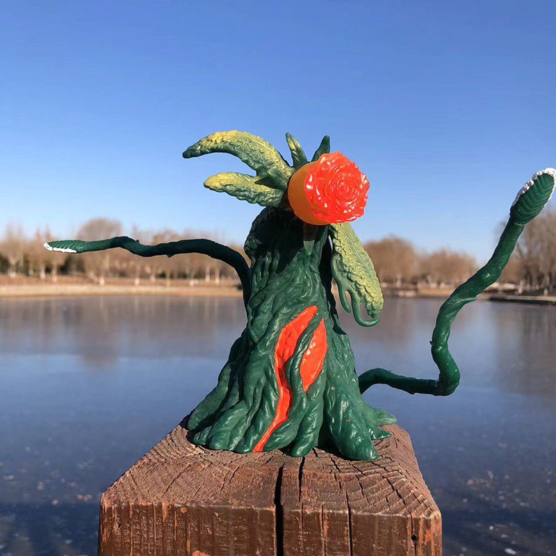 软胶怪兽碧奥兰蒂花兽形态哥斯拉叶腐壬龙怪兽男孩关节可动玩具男